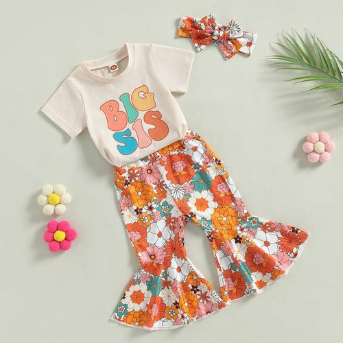 3PC Lil Sis Toddler Girl Outfit-Shop Baby Boutiques