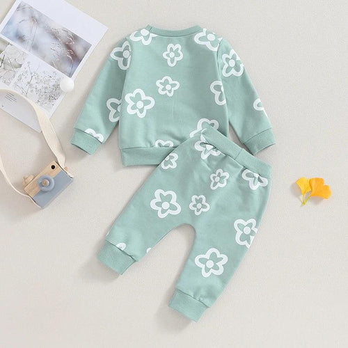 Cute Baby Girl Daisy Jogger Sets