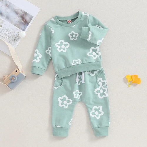 Cute Baby Girl Daisy Jogger Sets