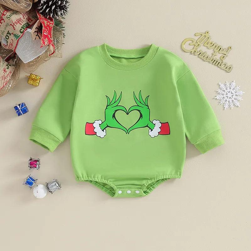 Baby Christmas Grinch Sweatshirt - Shop Baby Boutiques 