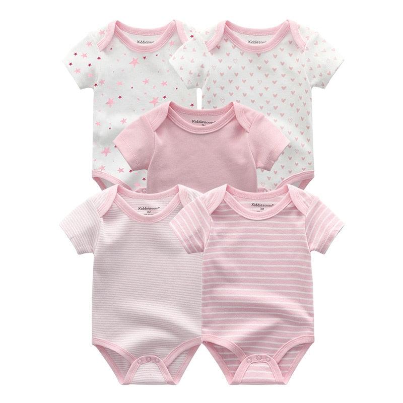 Baby Girl Newborn Cotton "Pretty In Pink" Stylish Onesies - Shop Baby Boutiques 