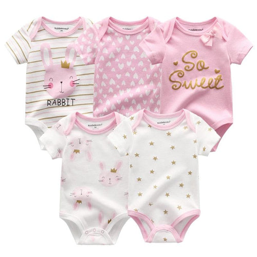 Baby Girl Newborn Cotton "Pretty In Pink" Stylish Onesies - Shop Baby Boutiques 