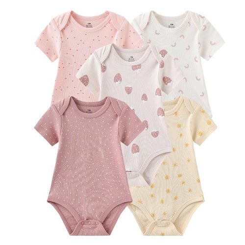 Baby Girl Newborn Cotton "Pretty In Pink" Stylish Onesies - Shop Baby Boutiques 