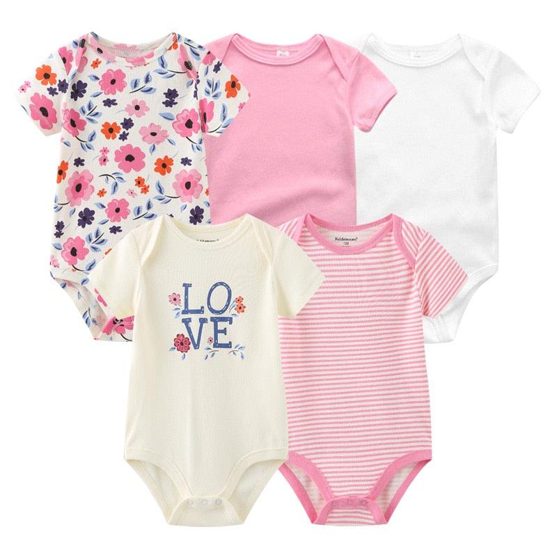 Baby Girl Newborn Cotton "Pretty In Pink" Stylish Onesies - Shop Baby Boutiques 