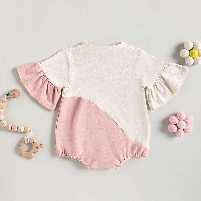Baby Girls Color Block Ruffled Romper - Shop Baby Boutiques 