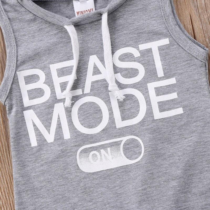 Beast Mode On Print Romper - Shop Baby Boutiques 