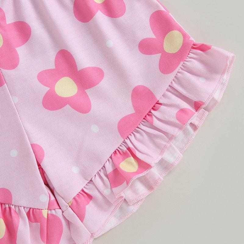 Big Bow Halter Top & Star Ruffle Shorts-Shop Baby Boutiques