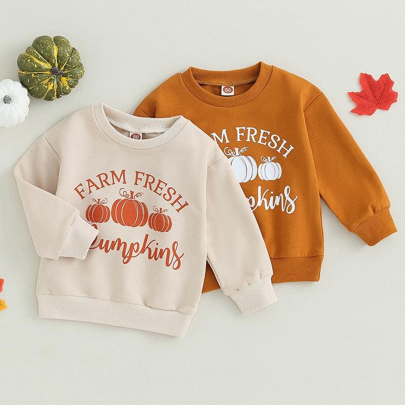 Fall Farm Fresh Pumpkins Sweatshirt - Shop Baby Boutiques 