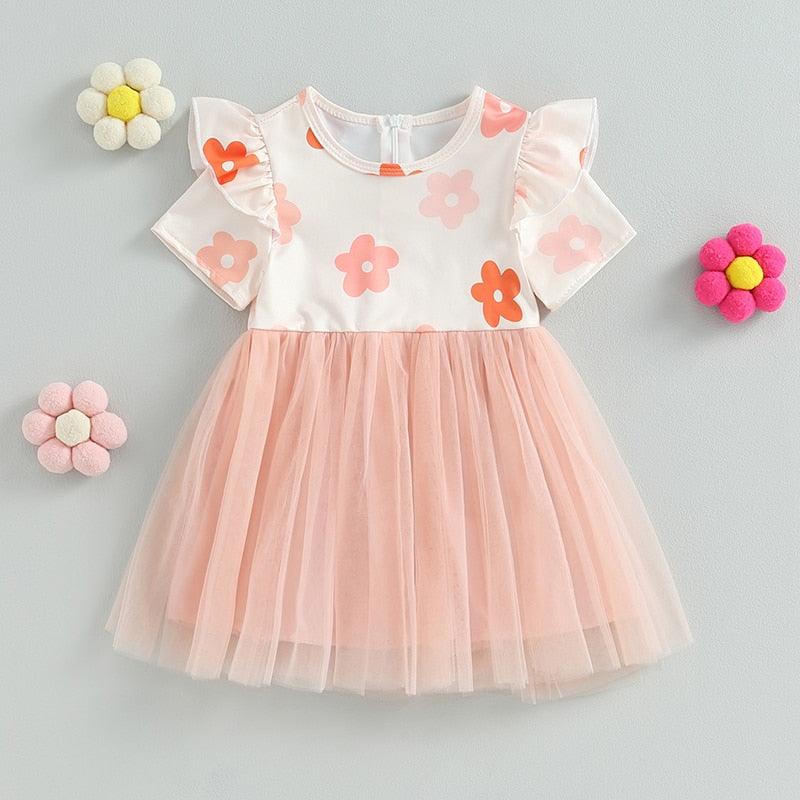 Floral Print Tulle Tutu Dress - Shop Baby Boutiques 
