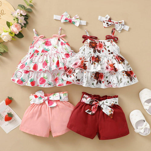 Floral Tie Camisole & Short Set - Shop Baby Boutiques 