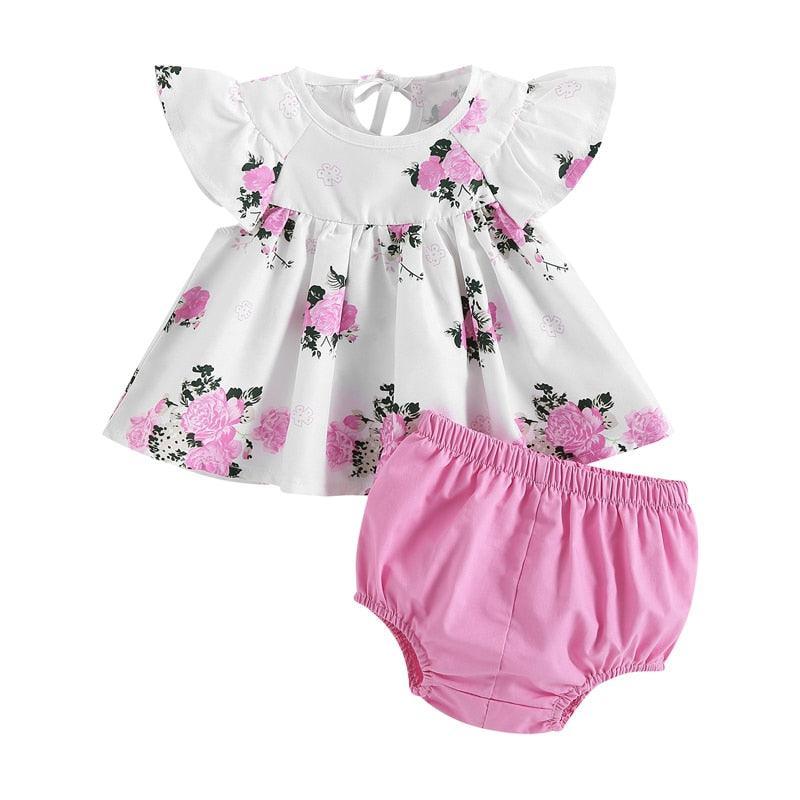 Floral Toddler Short Set-Shop Baby Boutiques