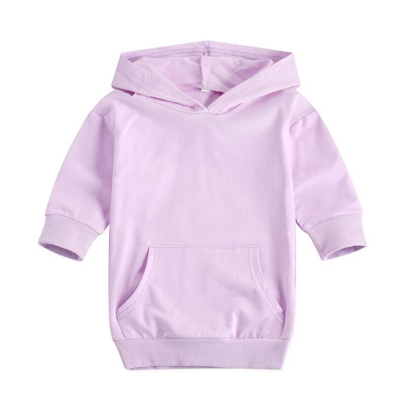 Girls Fall Hoodie Dress - Shop Baby Boutiques 