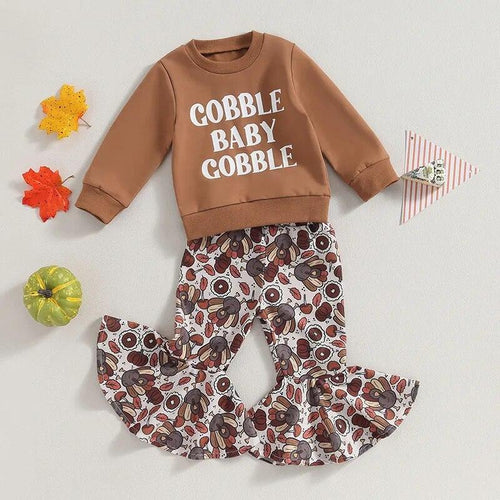 Girls Gobble Baby Gobble Outfit - Shop Baby Boutiques 