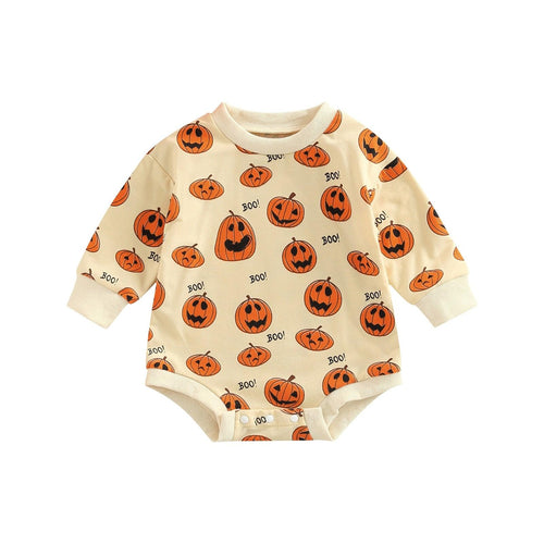 Halloween Ghost/Pumpkin Romper - Shop Baby Boutiques 