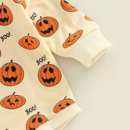 Halloween Ghost/Pumpkin Romper - Shop Baby Boutiques 