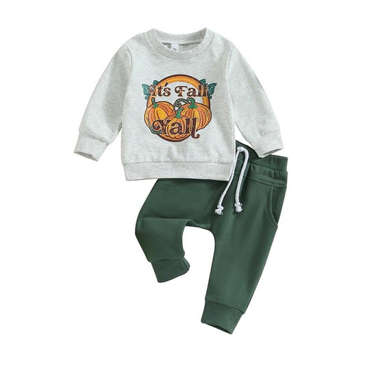 It's Fall Yall Long Sleeve Outfit-Shop Baby Boutiques