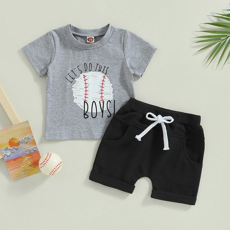 "Let's Do This" Boys 2PC Baseball Short Set_Shop Baby Boutiques