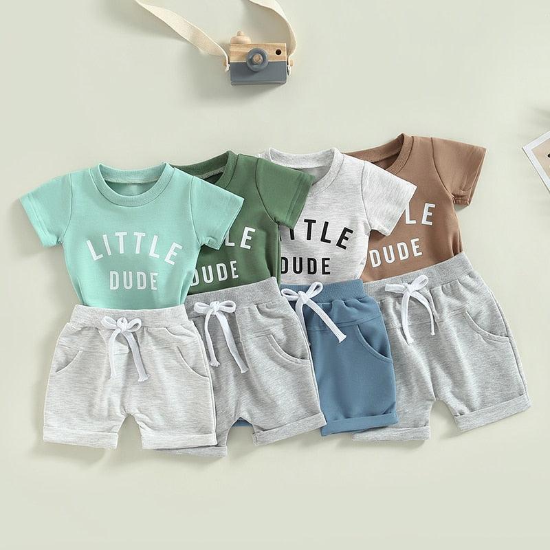 Little Dude Boys Short Set - Shop Baby Boutiques 