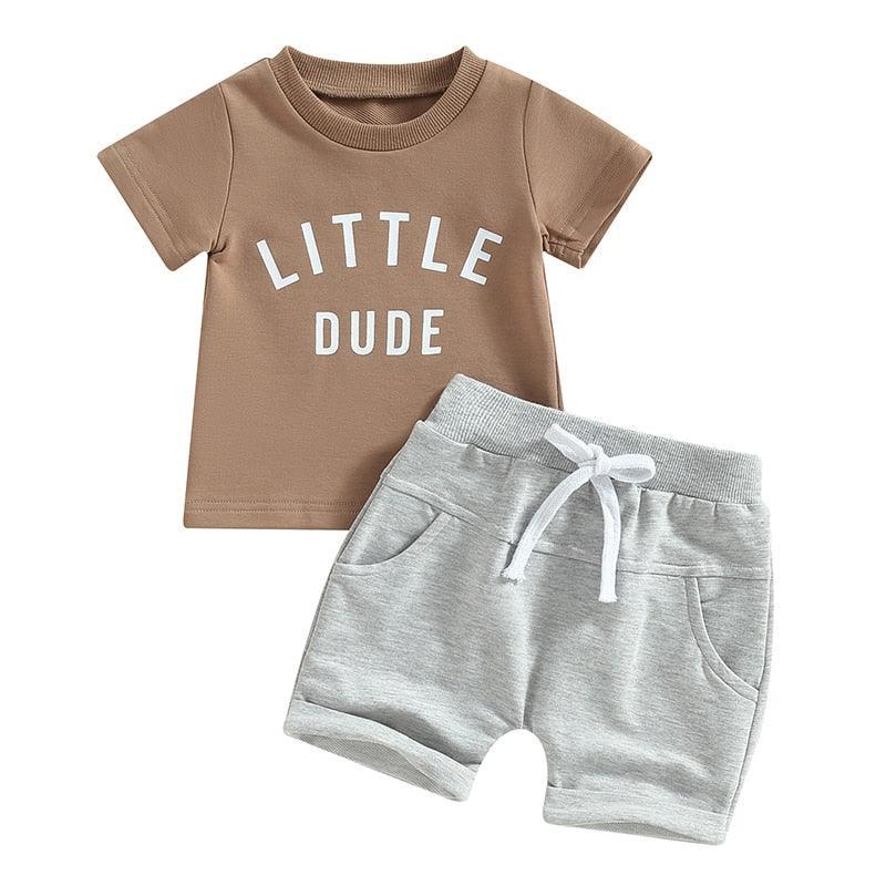 Little Dude Boys Short Set - Shop Baby Boutiques 