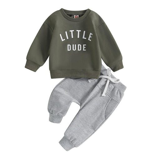 Little Dude Sweatpants Set-Shop Baby Boutiques