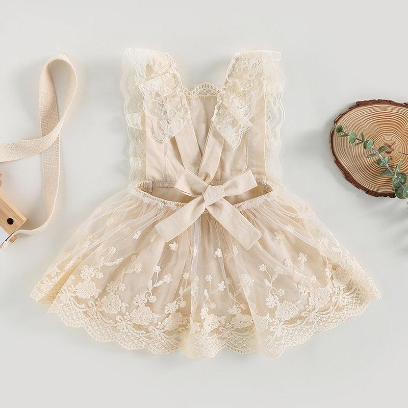 Loralei Vintage Baby Lace Dress Romper-Shop Baby Boutiques