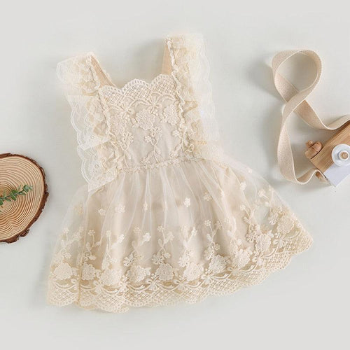 Loralei Vintage Baby Lace Dress Romper-Shop Baby Boutiques