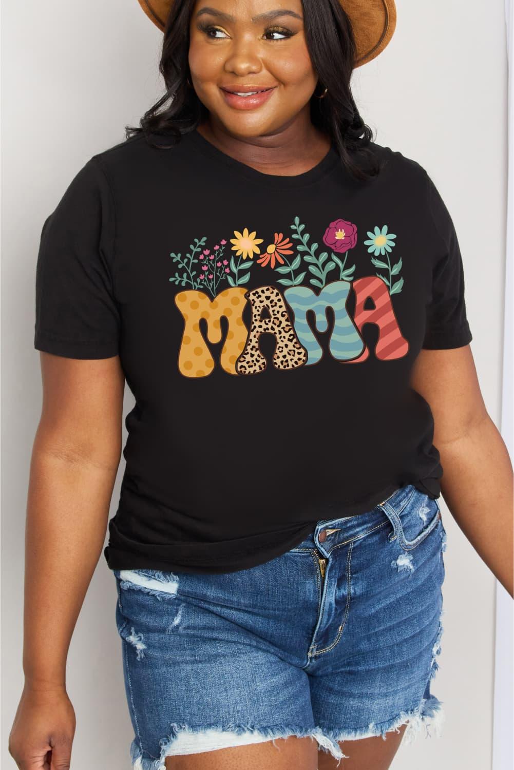 Simply Love Full Size MAMA Graphic Cotton Tee - Shop Baby Boutiques 