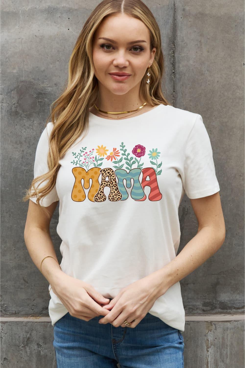 Simply Love Full Size MAMA Graphic Cotton Tee - Shop Baby Boutiques 