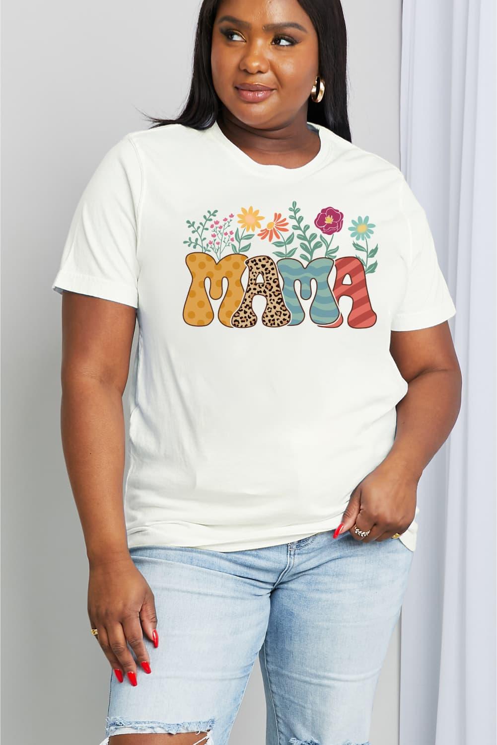 Simply Love Full Size MAMA Graphic Cotton Tee - Shop Baby Boutiques 