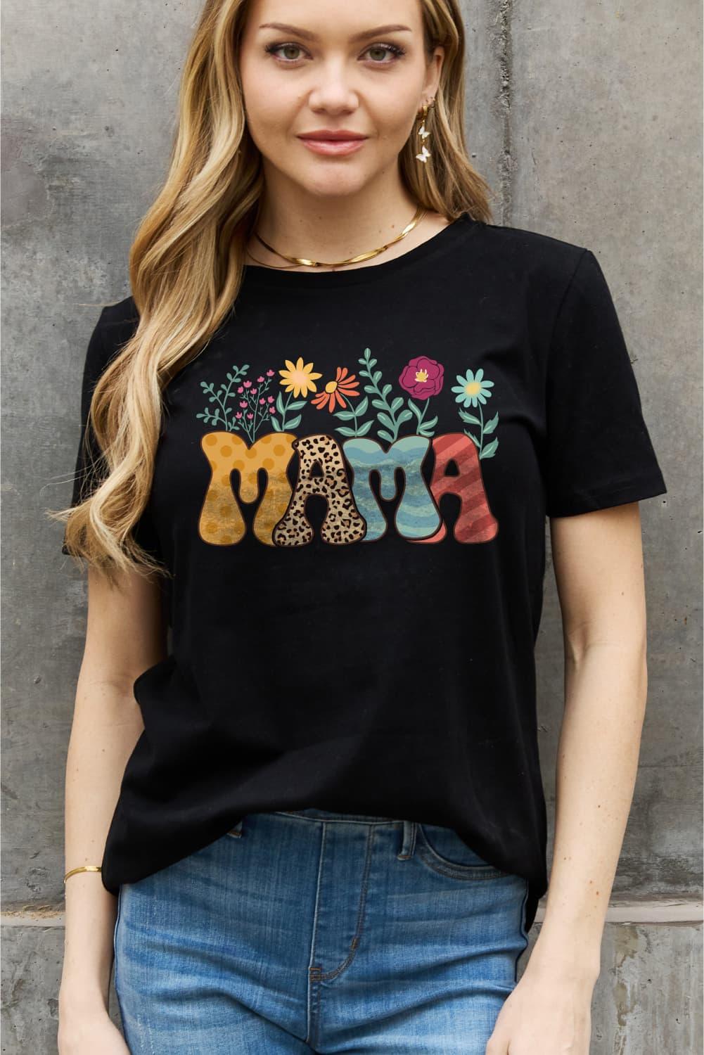 Simply Love Full Size MAMA Graphic Cotton Tee - Shop Baby Boutiques 