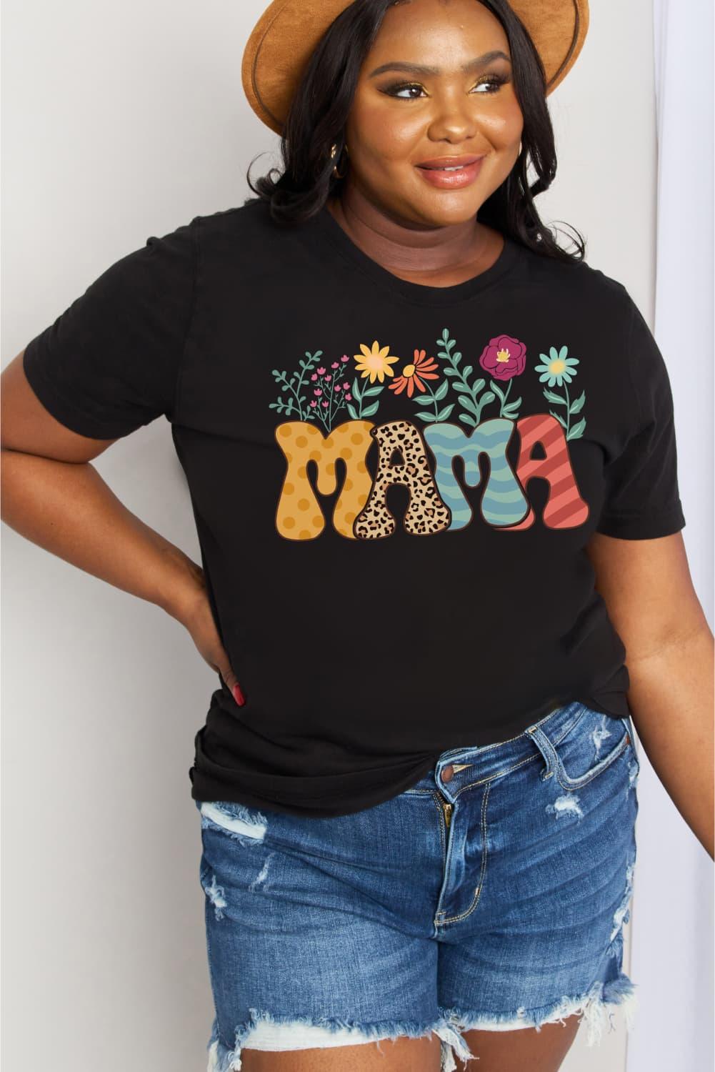 Simply Love Full Size MAMA Graphic Cotton Tee - Shop Baby Boutiques 