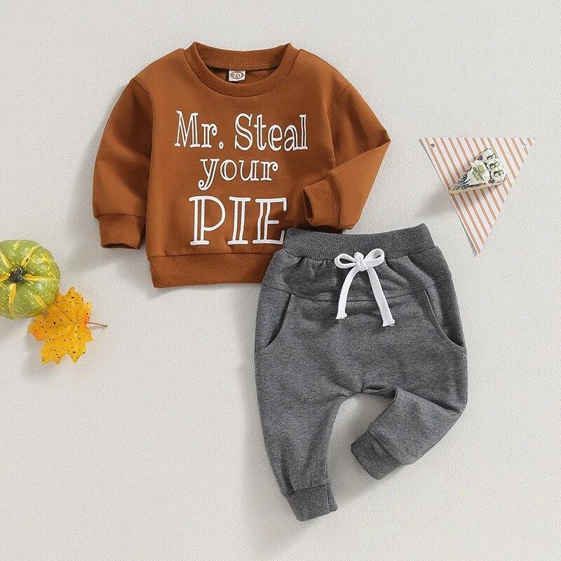 Mr Steal Your Pie Jogger Set - Shop Baby Boutiques 