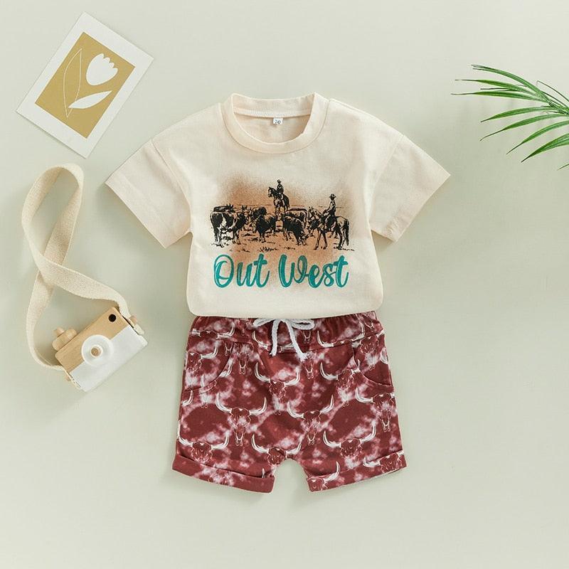 Out West Western Short Set - Shop Baby Boutiques 