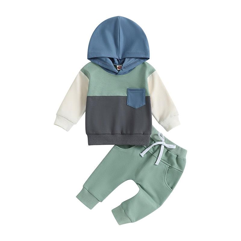 Patchwork Hoodie Jogger Outfit - Shop Baby Boutiques 
