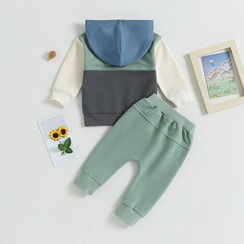 Patchwork Hoodie Jogger Outfit - Shop Baby Boutiques 