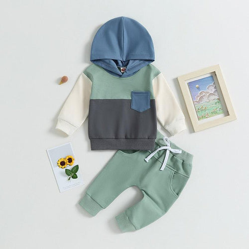 Patchwork Hoodie Jogger Outfit - Shop Baby Boutiques 