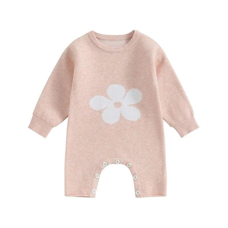 Pink Daisy Knit Romper - Shop Baby Boutiques 
