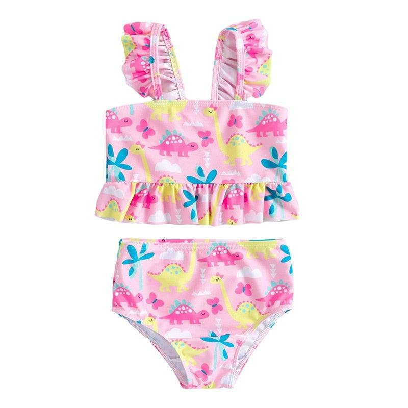 Pink Dino Ruffle Swimsuit - Shop Baby Boutiques 