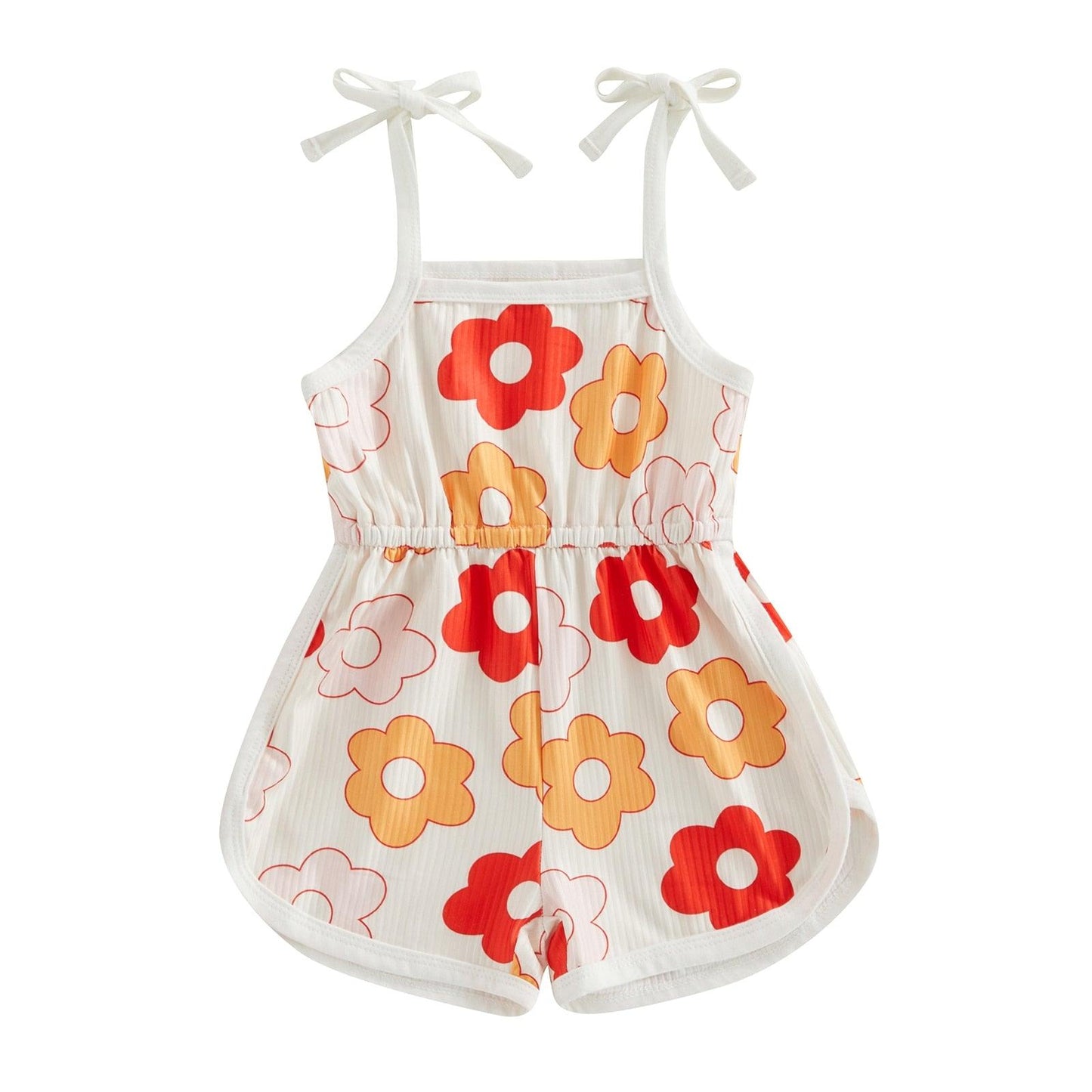 Retro Sling Tie-Up Shorts Romper - Shop Baby Boutiques 