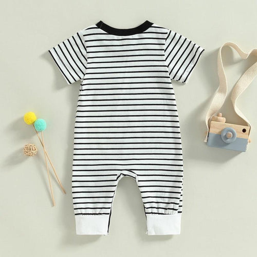 Striped Pocket Romper - Shop Baby Boutiques 