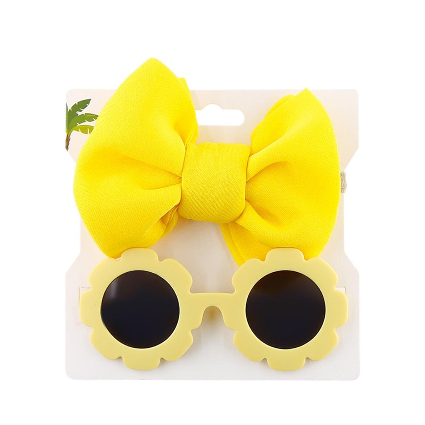 Sunflower Sunglasses Bow Hairband Set - Shop Baby Boutiques 