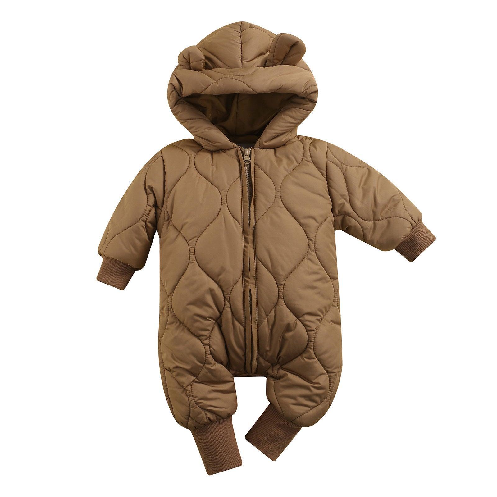 Teddy Bear Puffer Baby Jumpsuit - Shop Baby Boutiques 