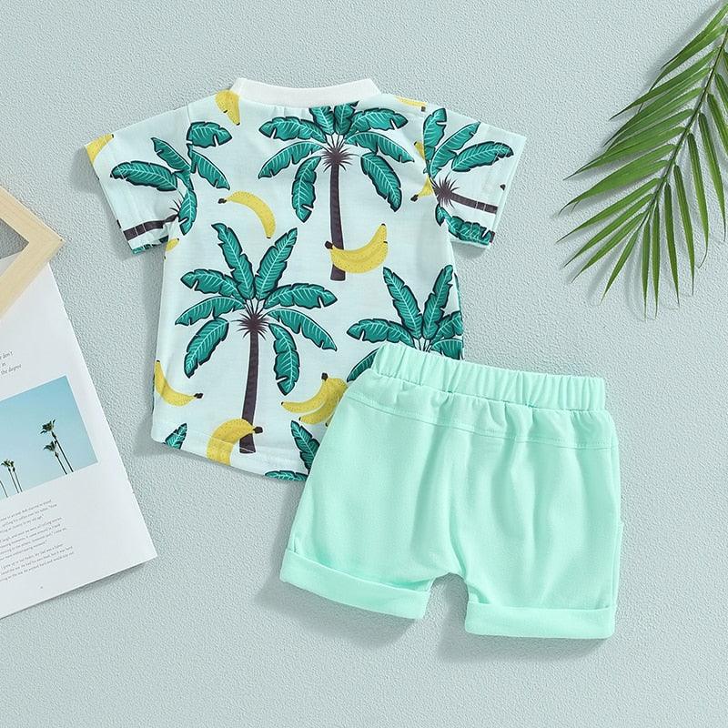 Toddler Boys 2PC Palm Trees Shorts Set - Shop Baby Boutiques 