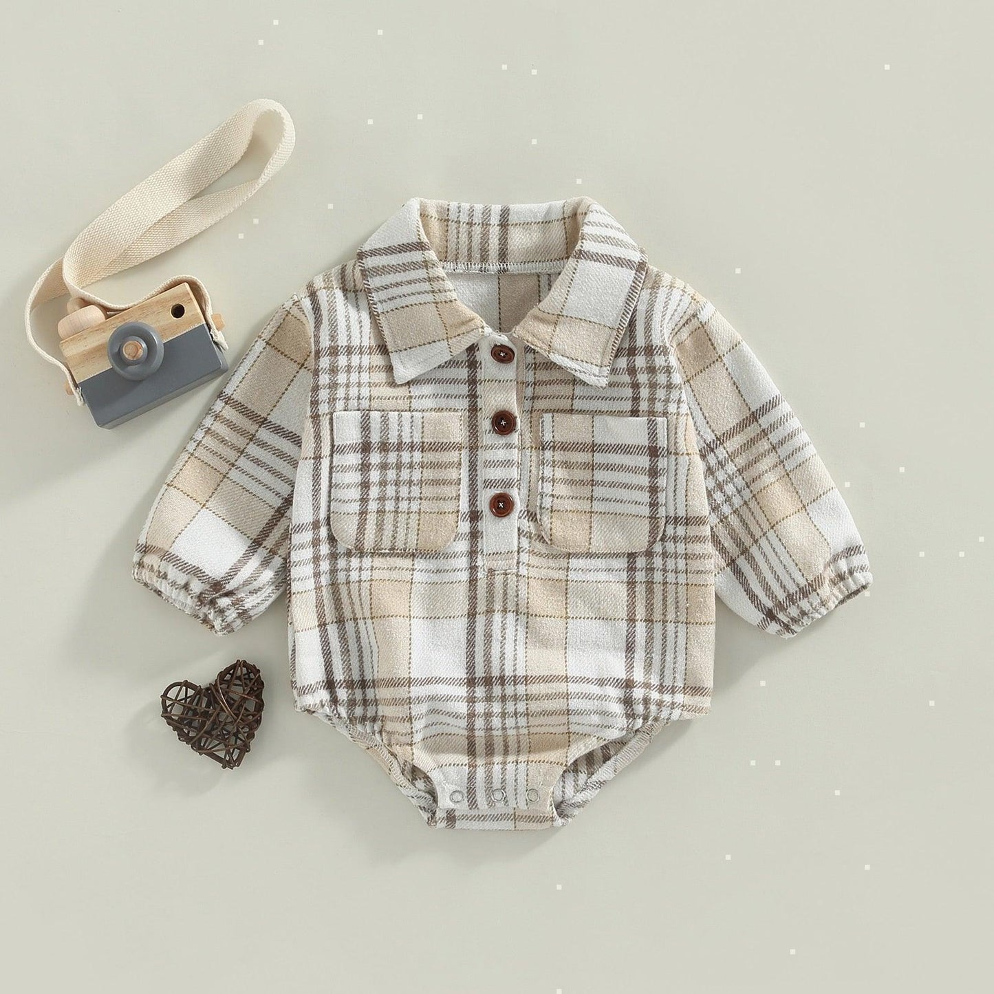 Toddler Oversized Plaid Flannel Jumpsuit Romper - Shop Baby Boutiques 