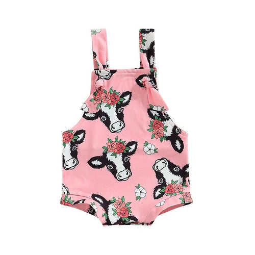 Western Cow Print Baby Rompers - Shop Baby Boutiques 