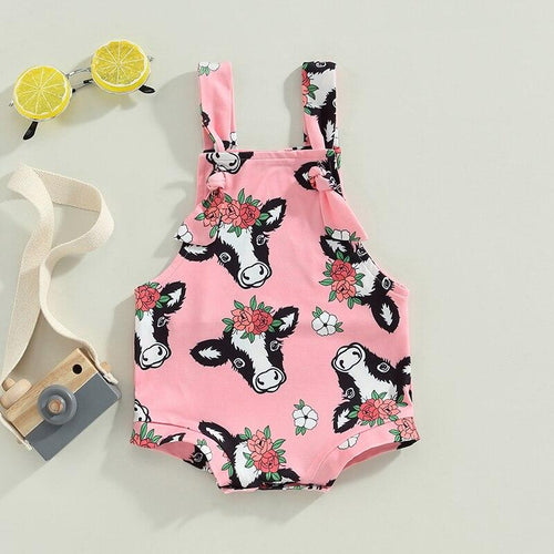 Western Cow Print Baby Rompers - Shop Baby Boutiques 