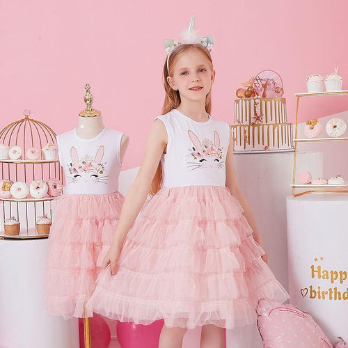 White Bunny Dress with Ruffle Tutu Skirt - Shop Baby Boutiques 